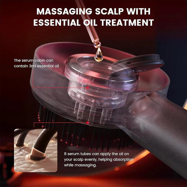 Nivara™ Scalp Massager Brush (Red) – فرشاة تدليك فروة الرأس (حمراء)